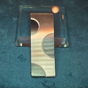 Sleek Silver and Black Money Clip Accessory Brand New